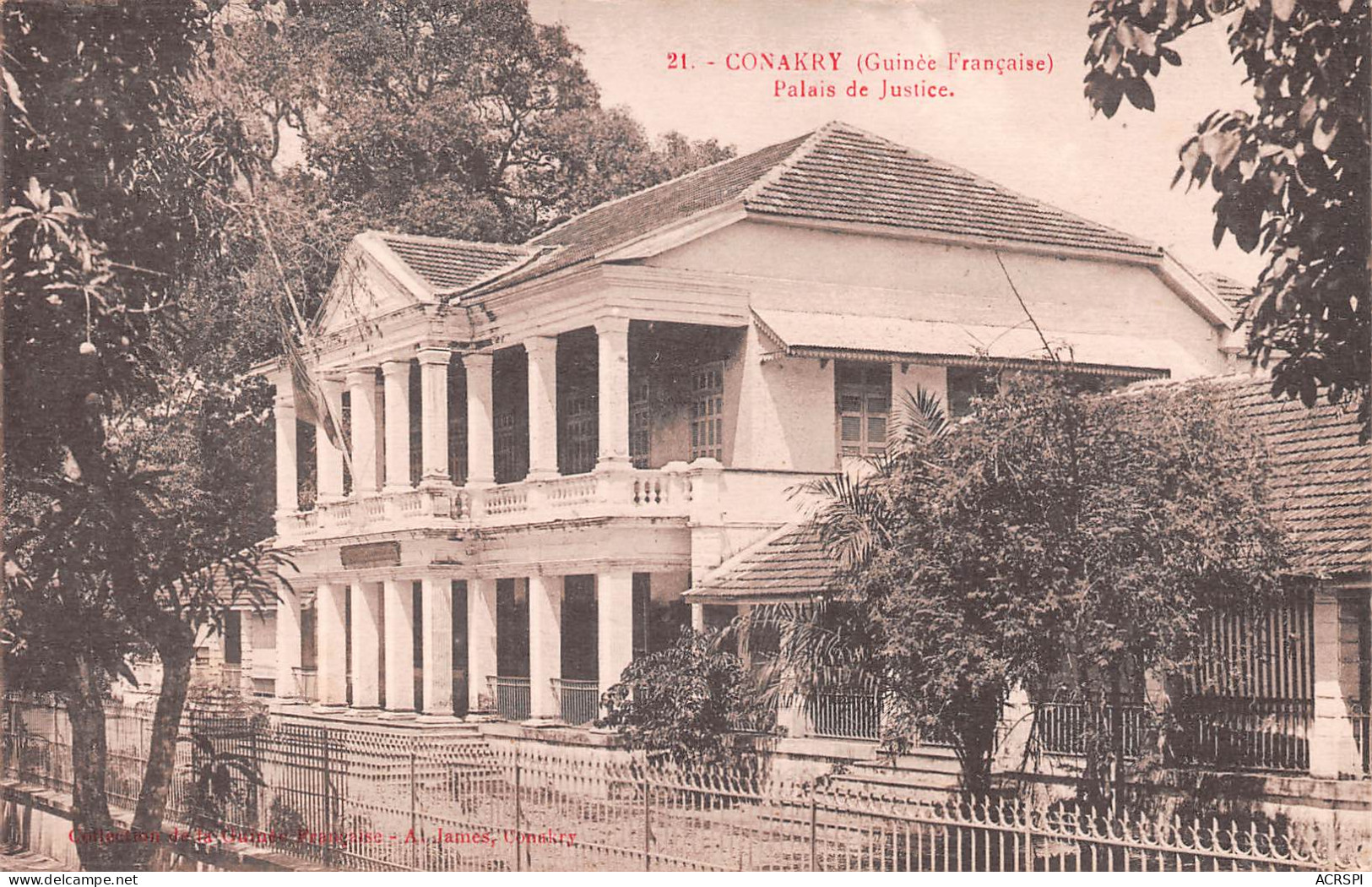 Guinée Française CONAKRY  Le Palais De Justice  Carte Vierge Non Circulé (Scans R/V) N° 58 \ML4052 - French Guinea