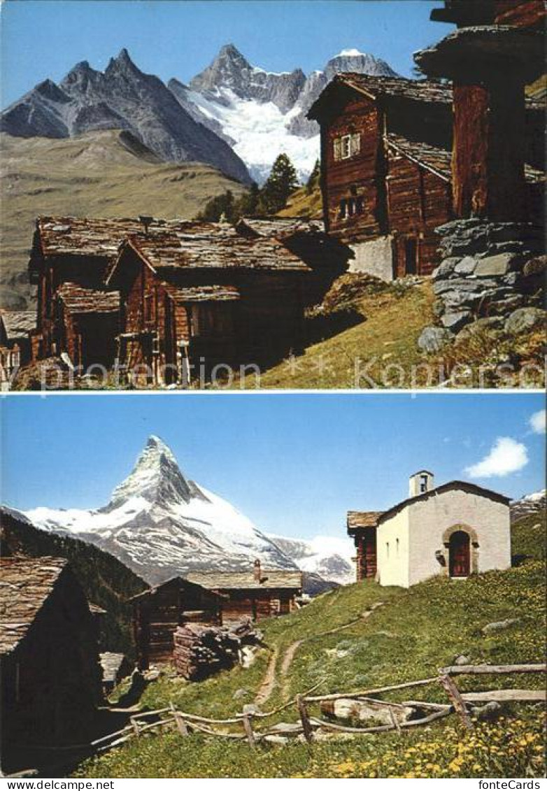 11695842 Zermatt VS Findelen Mit Matterhorn Obergabelhorn Bergkirchli  - Sonstige & Ohne Zuordnung