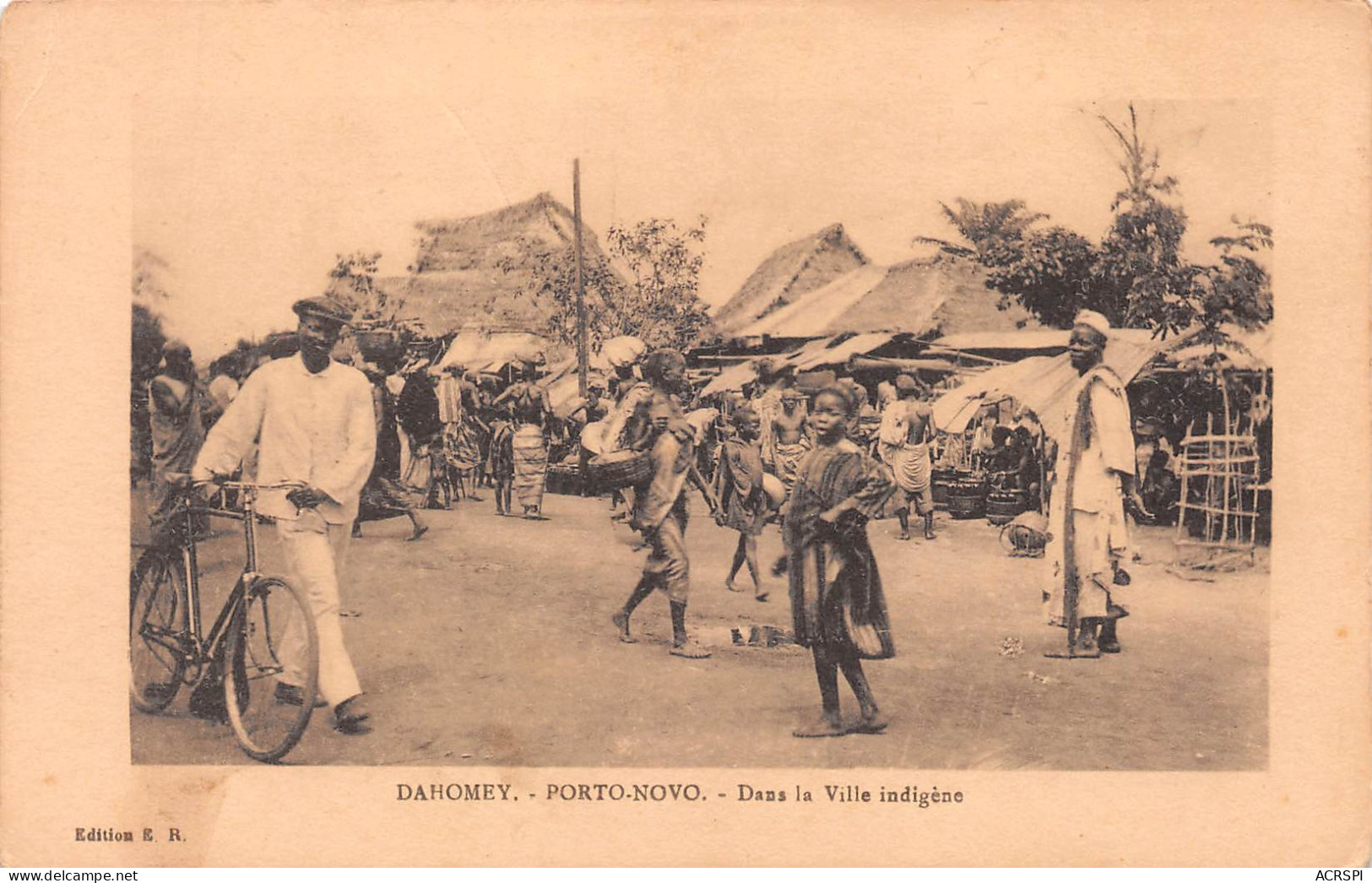 BENIN DAHOMEY PORTO NOVO Dans La Ville Indigène Carte Vierge Non Circulé  (Scans R/V) N° 44 \ML4056 - Dahomey