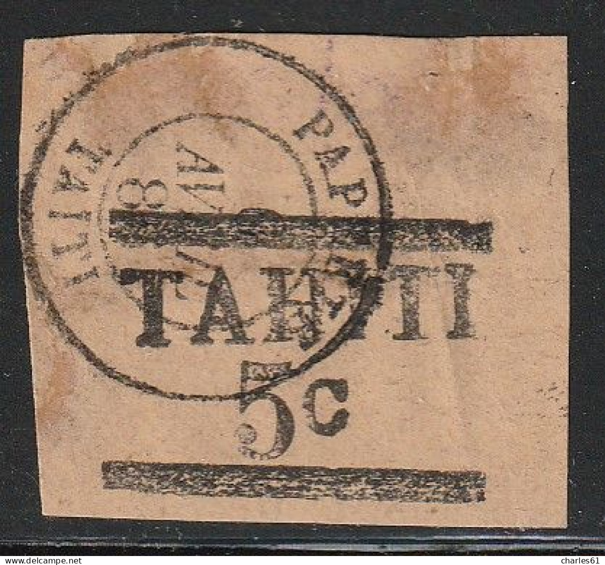 TAHITI - N°4A Obl Fragment (1884) 5c - Used Stamps
