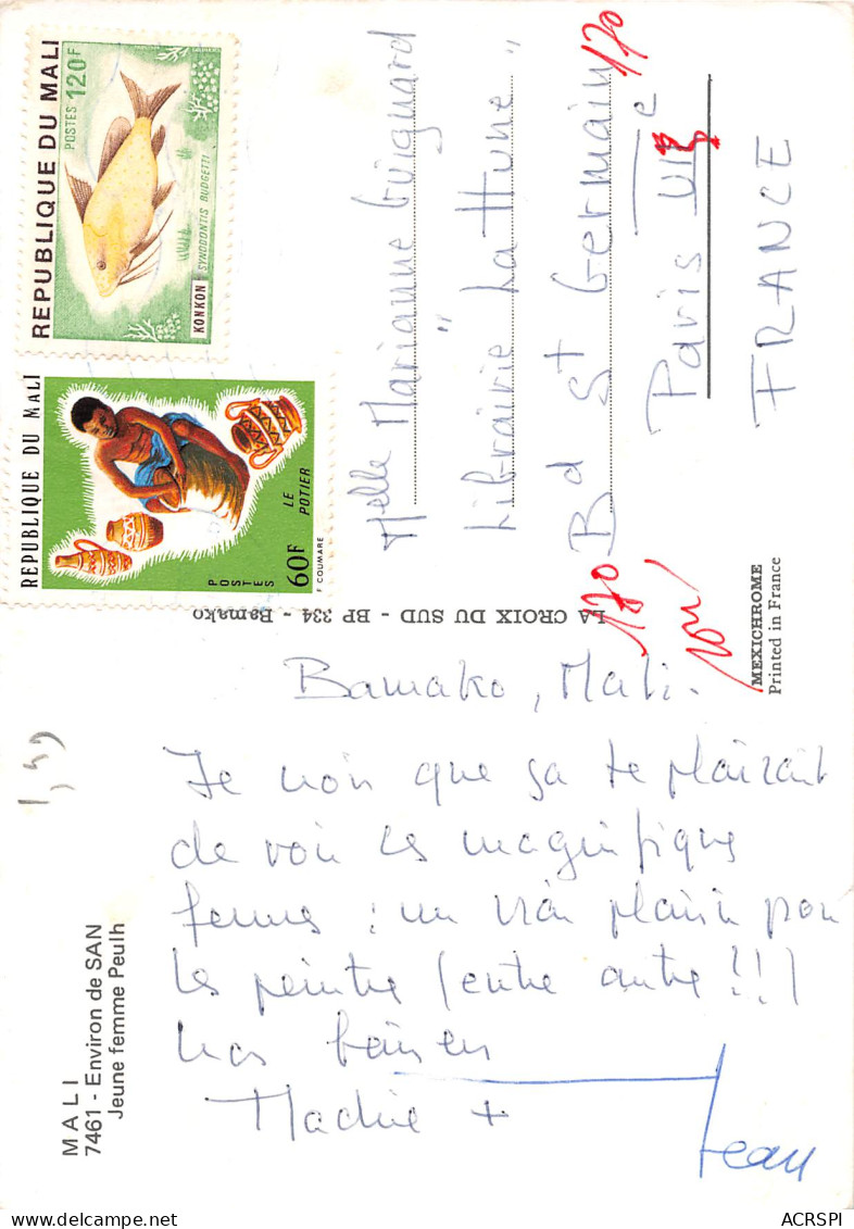 MALI Ancien Soudan Français AOF Environ De SAN Jeune Femme Peulh Beaux Timbres (scans R/V) N° 26 \ML4057 - Mali