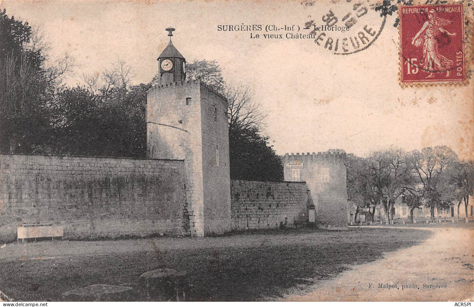 17  SURGERES  L'horloge Et Le Vieux Chateau (Scans R/V) N° 19 \ML4059 - Surgères