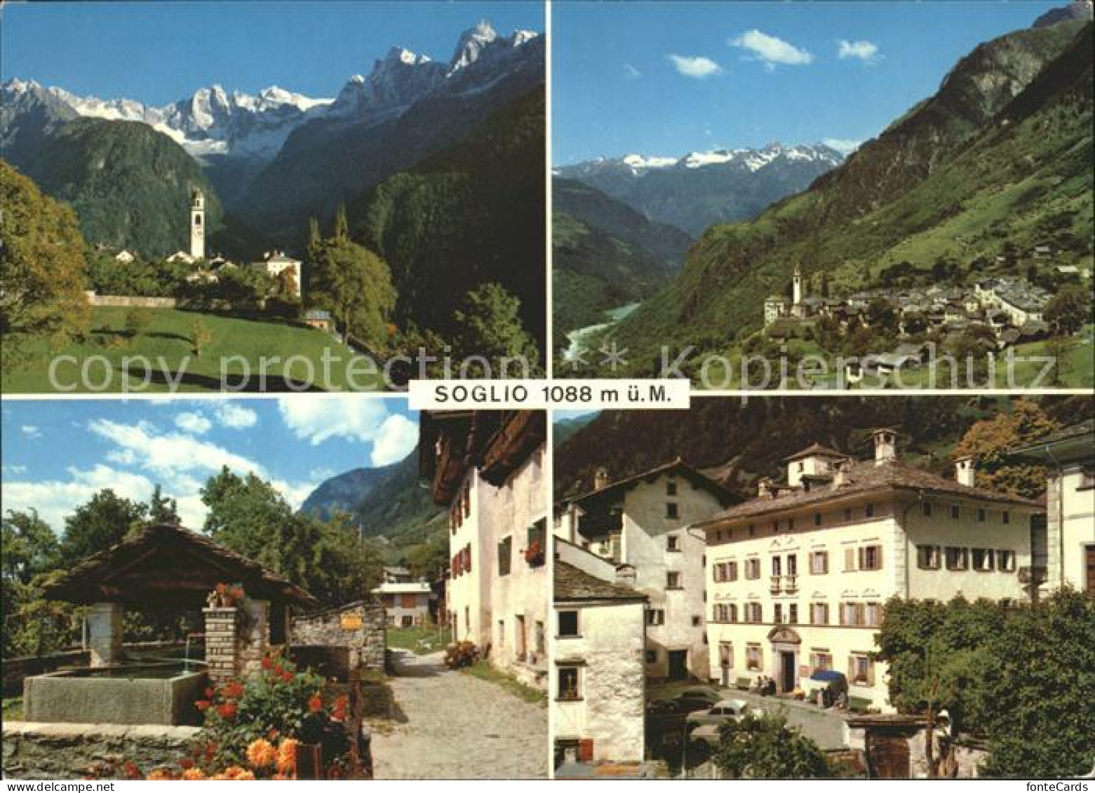 11695803 Soglio Kirche Panorama Dorfpartie Hotel Soglio - Sonstige & Ohne Zuordnung