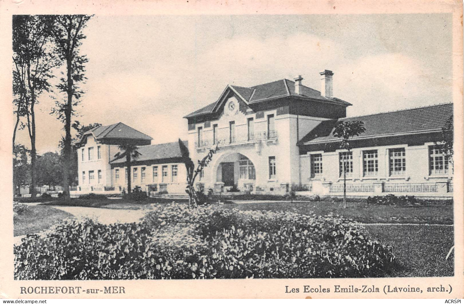 17  ROCHEFORT SUR MER Les écoles Emile ZOLA Architecte Lavoine Vierge Non Circulé    (Scans R/V) N° 59 \ML4059 - Rochefort