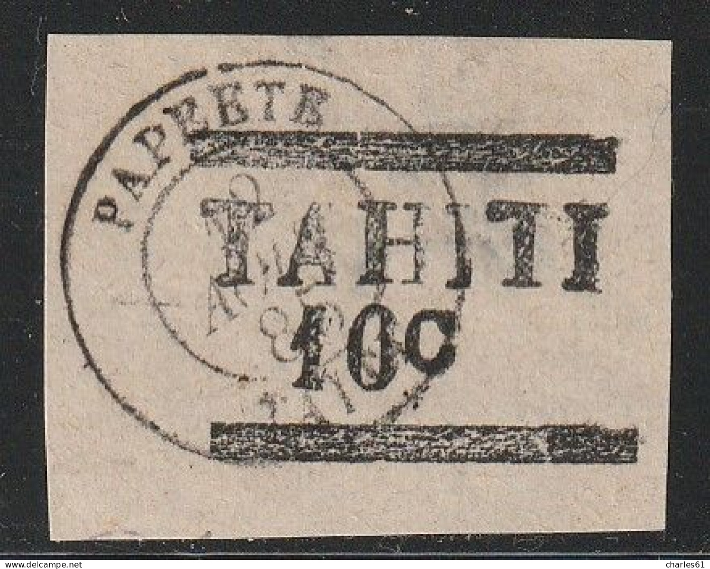 TAHITI - N°5A Obl Fragment (1885) 10c - Gebraucht
