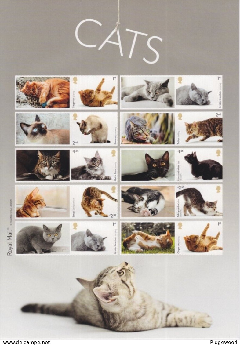 GB 2022 CATS- Smilers / Collector Sheet - GS-143/LS-141 - Timbres Personnalisés