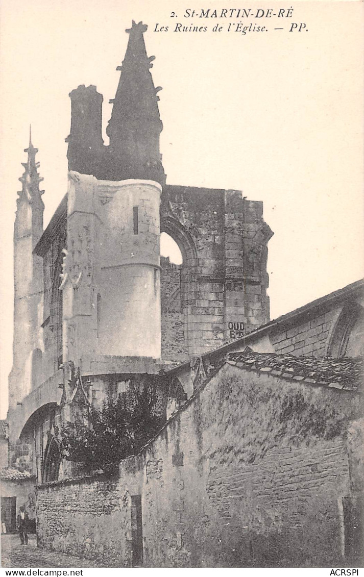 17 SAINT MARTIN DE Ré Ruines De L'église Fortifiée Carte Vierge Non Circulé (Scans R/V) N° 9 \ML4061 - Saint-Martin-de-Ré