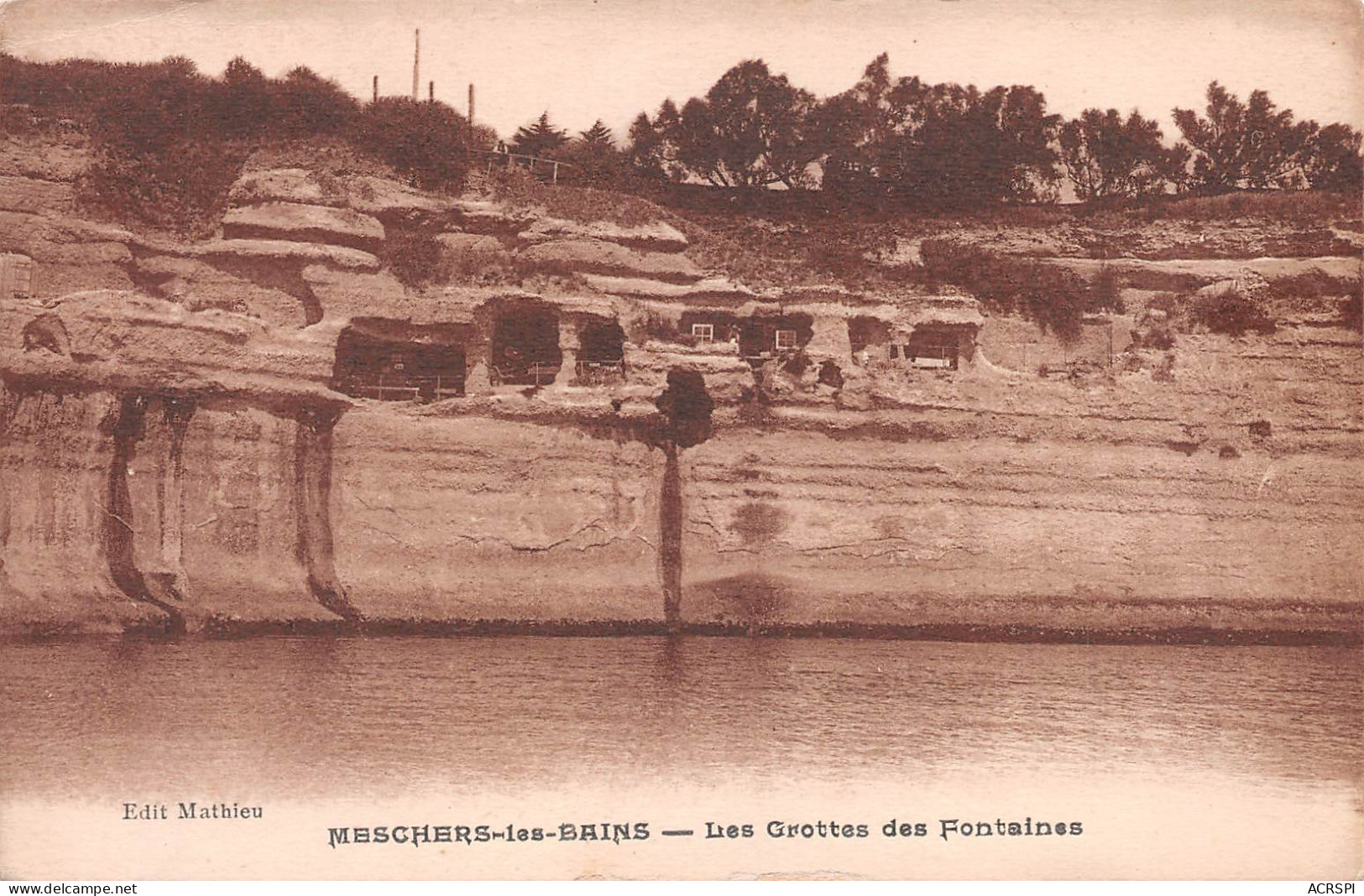 17 MESCHERS Les BAINS Les Grottes Des Fontaines Carte Vierge Non Circulé  (Scans R/V) N° 57 \ML4061 - Meschers