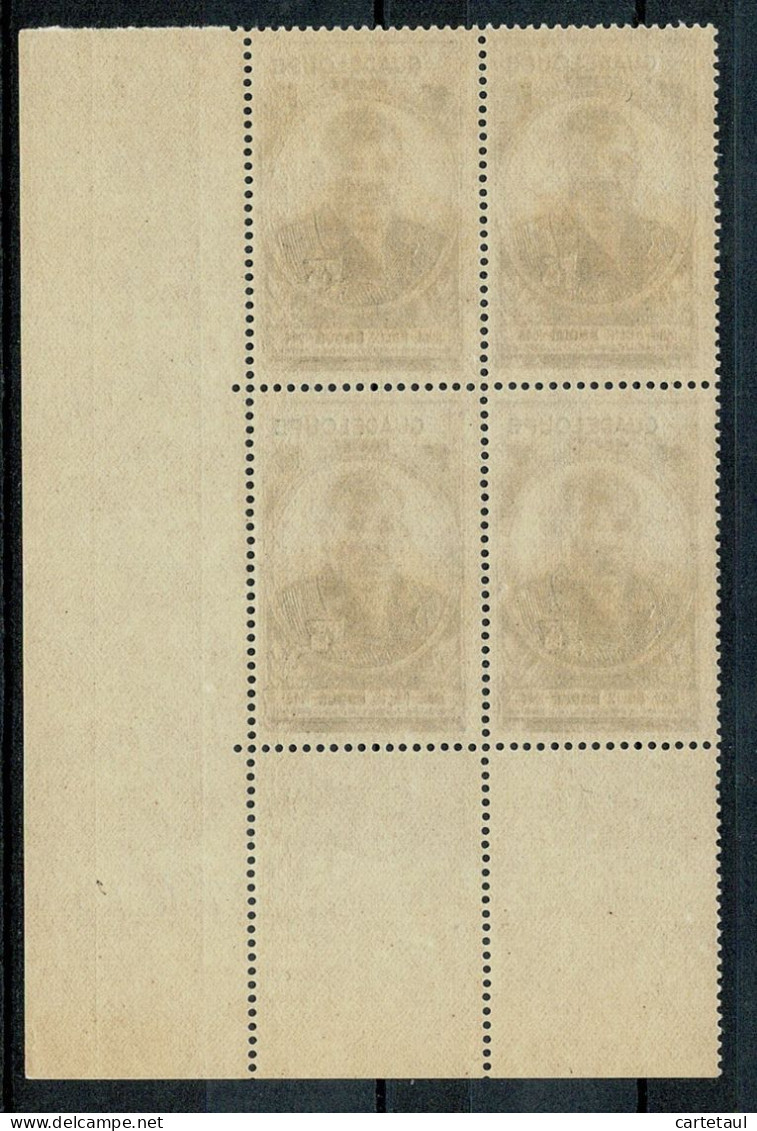 GUADELOUPE Félix Eboué Bolc De 4 Coin Daté 27.4.45 ** MNH SUPERBE - 1945 Gouverneur-Général Félix Éboué