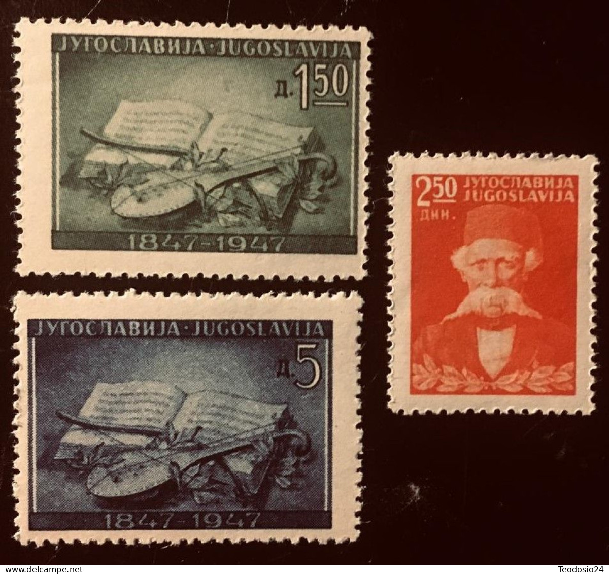 YUGOSLAVIA 1947 475 A 477 ** - Unused Stamps
