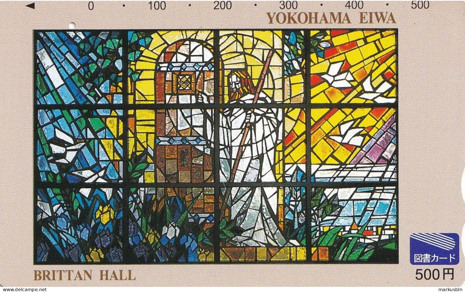 Japan Prepaid Libary Card 500 - Church Window - Japon