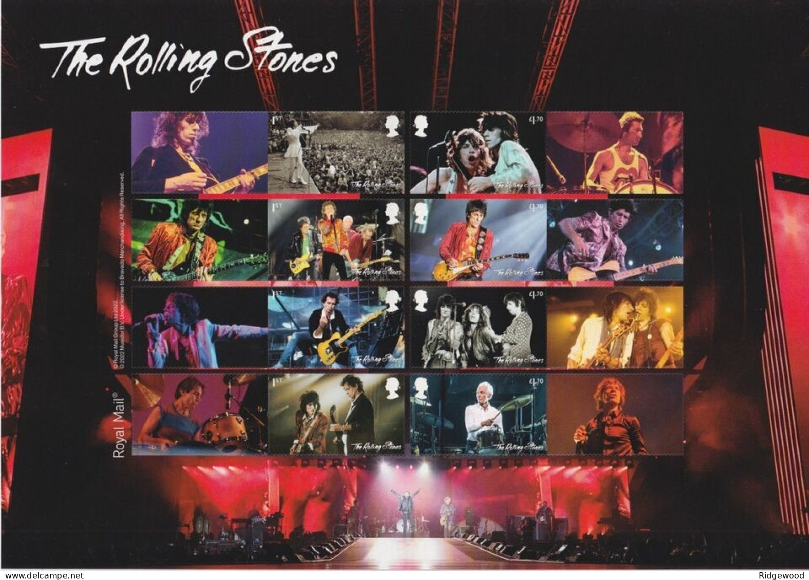 GB 2022 - The Rolling Stones, On Tour  Smilers / Collector Sheet - Cat Ref:  GS-141/LS-139 - Smilers Sheets