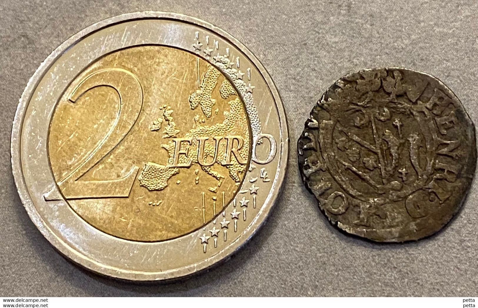Monnaie Demi Gros D’Henri II Duc De Lorraine 1608/1624 Flan 90…. Vendu En L’état (12) - Autres & Non Classés