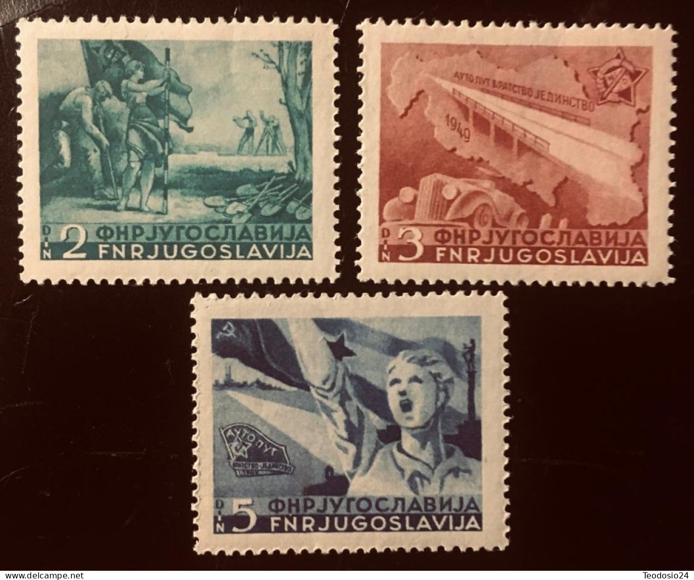 YUGOSLAVIA 1949 527 A 529 ** - Unused Stamps