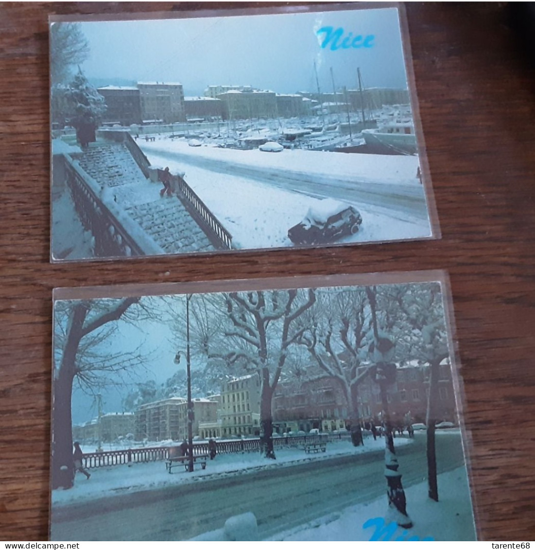 06 Nice Lot De 2 Cartes Nice Sous La Neige - Otros & Sin Clasificación