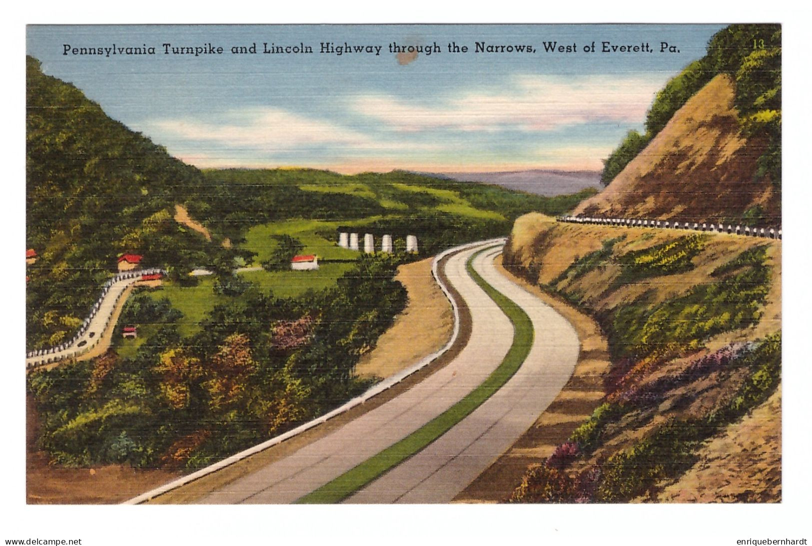 UNITED STATES // WEST OF EVERETT // PENNSYLVANIA TURNPIKE AND LINCOLN HIGHWAY THROUGH THE NARROWS - Other & Unclassified