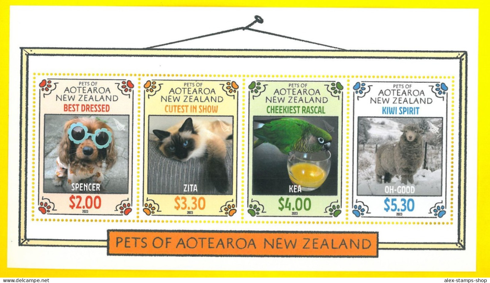 NEW ZEALAND 2023 Pets Of Aotearoa Mint Miniature Sheet - Miniature Sheet - Ongebruikt