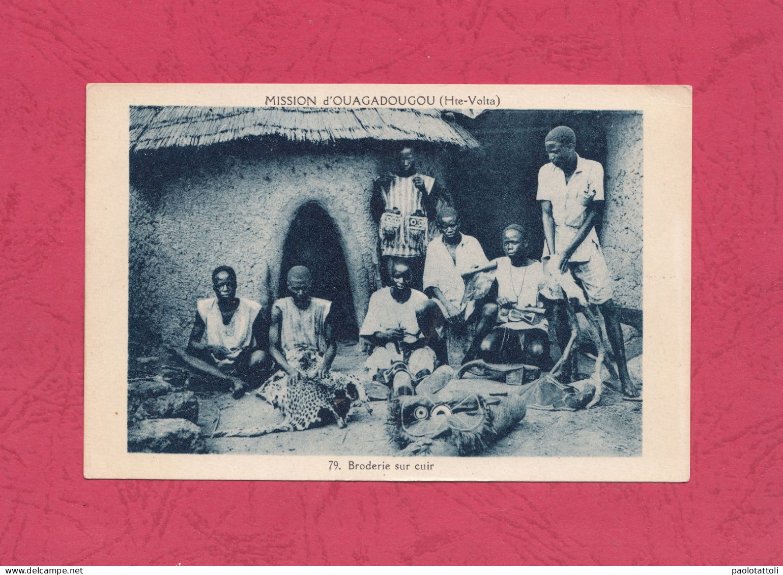 Hte Volta. Mission D' Ouagadougou. Broderie Sur Cuit- Small Size, New, Ed. Mission D' Ouagadougou N° 79. - Misiones