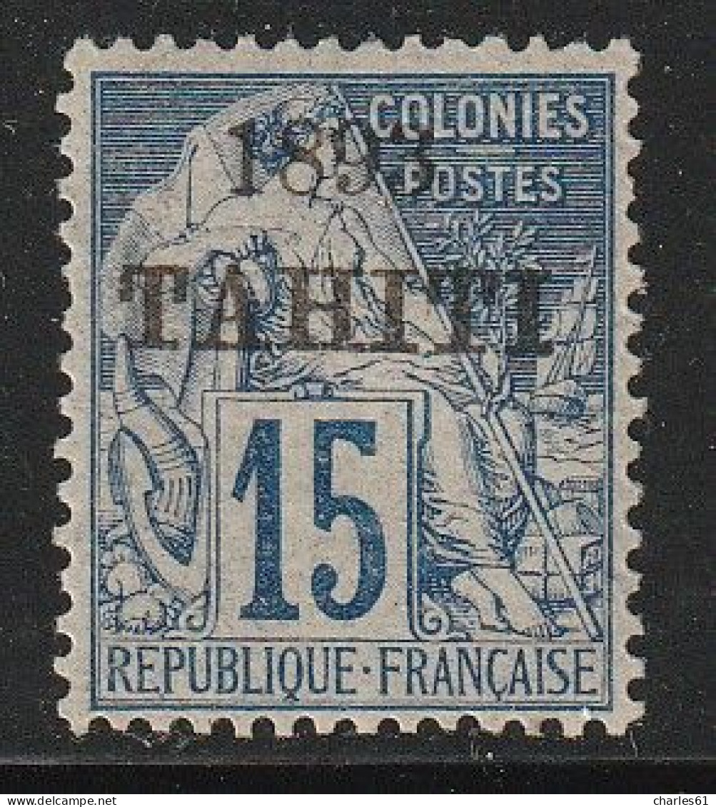 TAHITI - N°24 * (1893) 15c Bleu - Ongebruikt