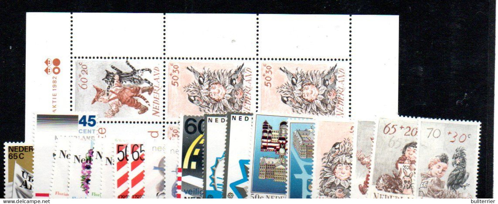 NETHERLANDS - 1982- ISSUE MINT NEVER HINGED  SG CAT £29.45 - Unused Stamps