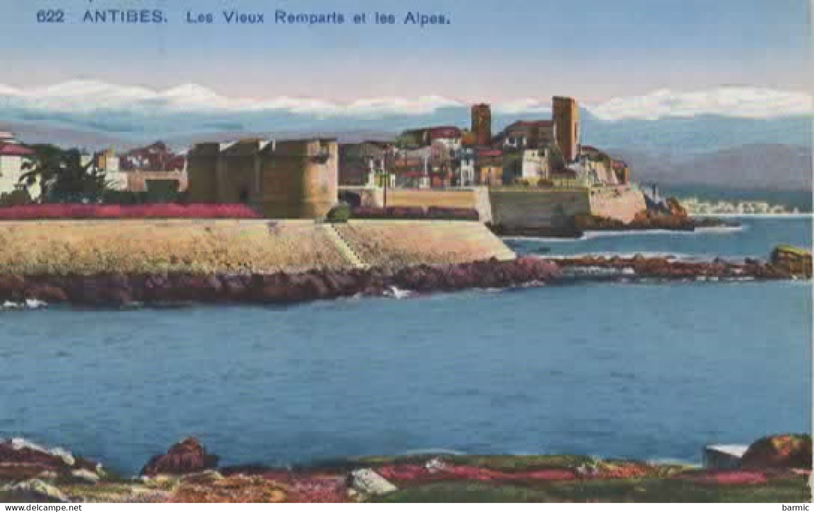 ANTIBES, LES REMPARTS ET LES ALPES  COULEUR  REF 16029 - Antibes - Les Remparts