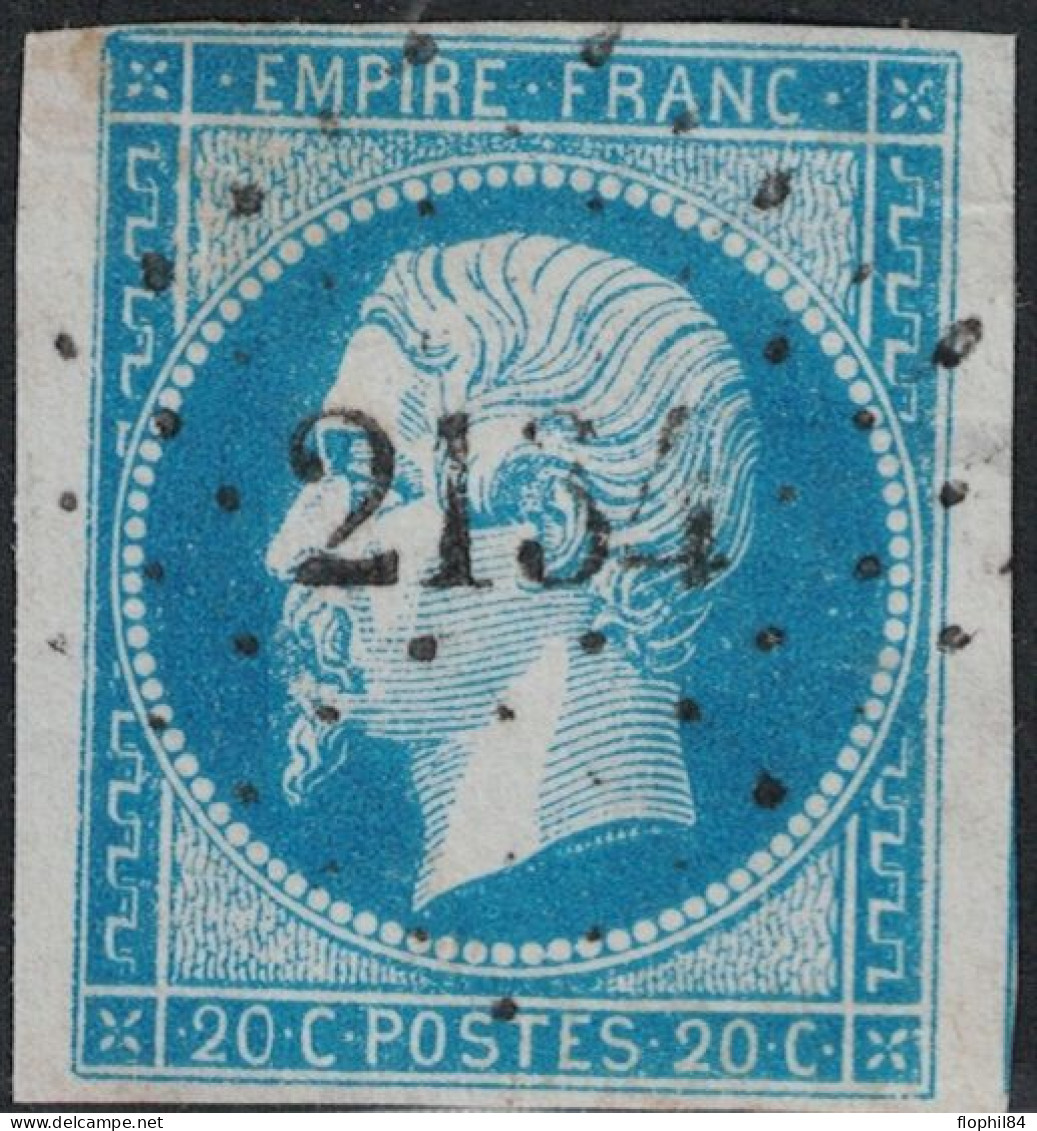 EMPIRE - No 14 - OBLITERATION PC2134 - MONTREAL DU GERS - GERS. - 1853-1860 Napoleone III