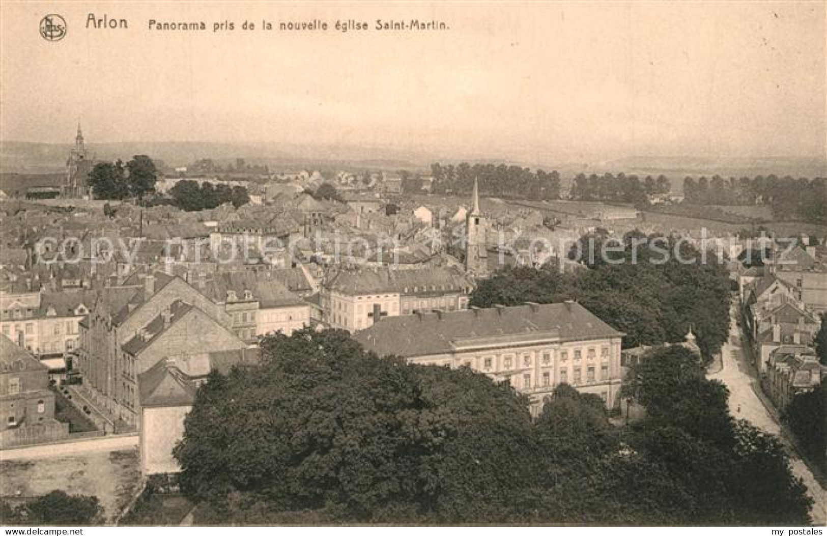 73335718 Arlon Wallonie Panorama Pris De La Nouvelle Eglise Saint Martin Arlon W - Arlon