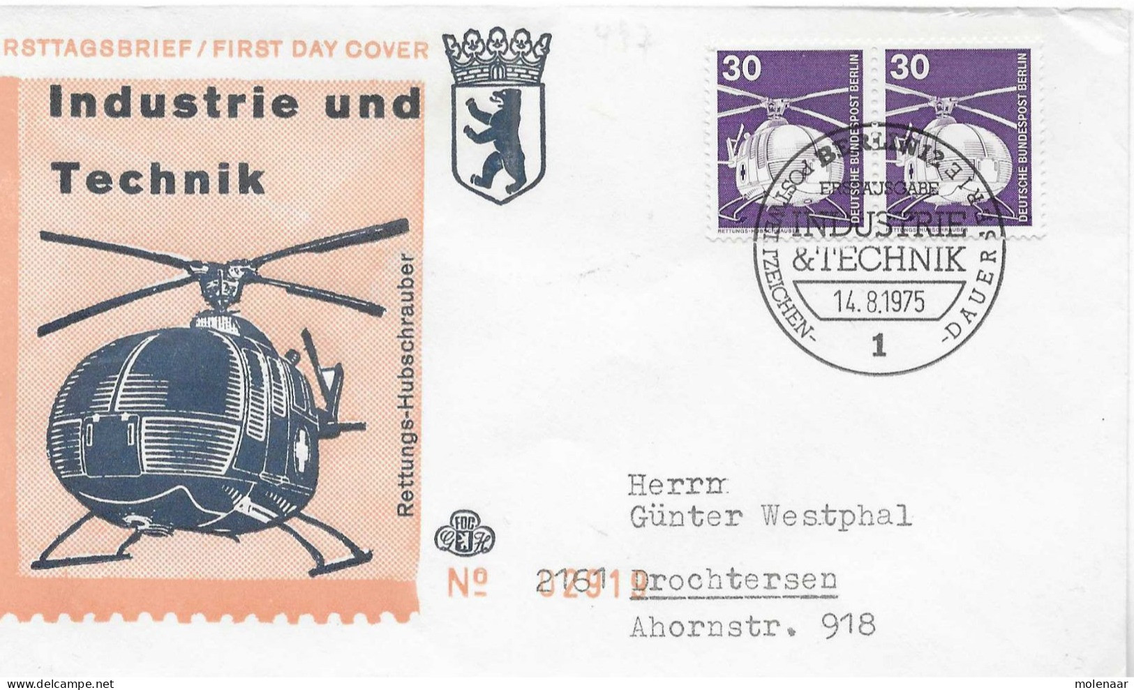 Postzegels > Europa > Duitsland > Berlijn > 1970-1979 > Brief Met No. 497 (17182) - Cartas & Documentos