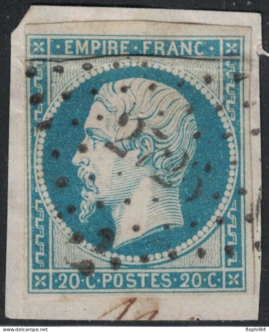 EMPIRE - No 14 - OBLITERATION PC2726 - ROQUEVAIRE - BOUCHES DU RHONE. - 1853-1860 Napoleon III