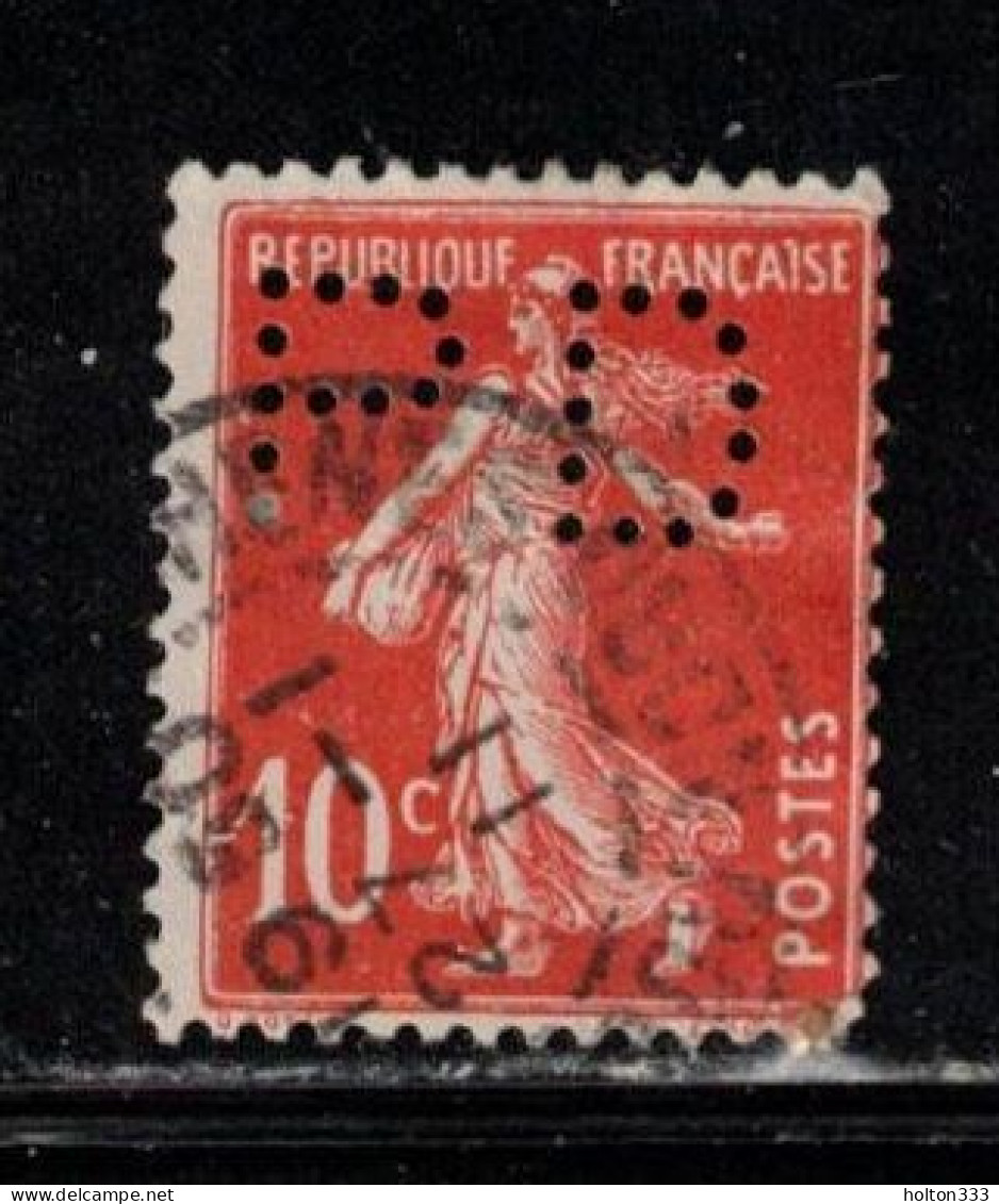 FRANCE Scott # 162 Used - With PD Perfin - Usati