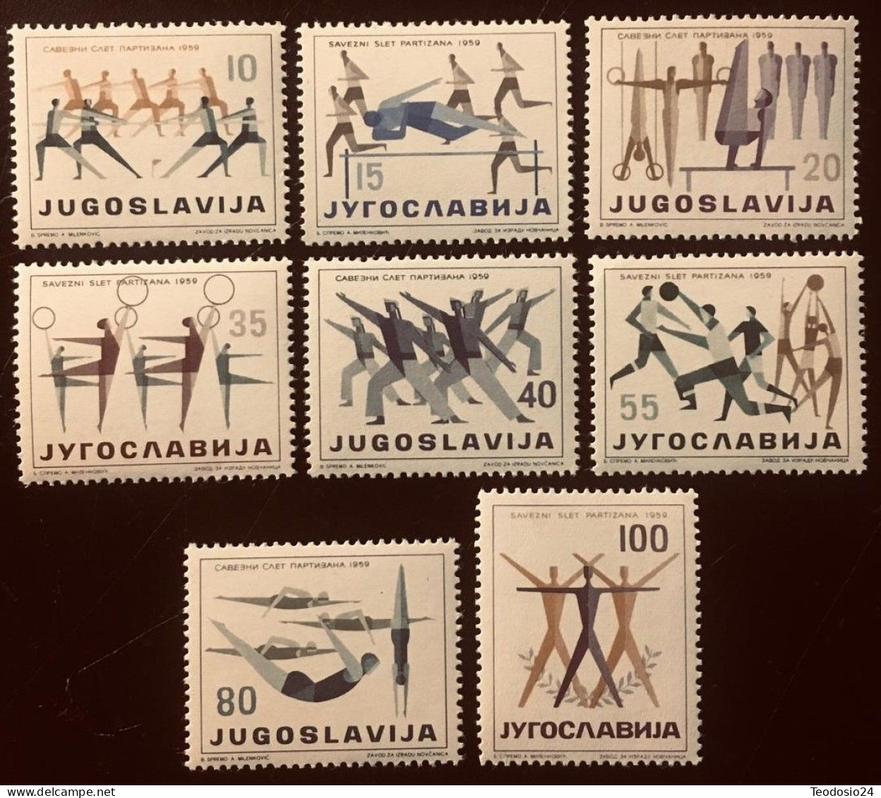 YUGOSLAVIA 1959 801 A 808 ** - Neufs