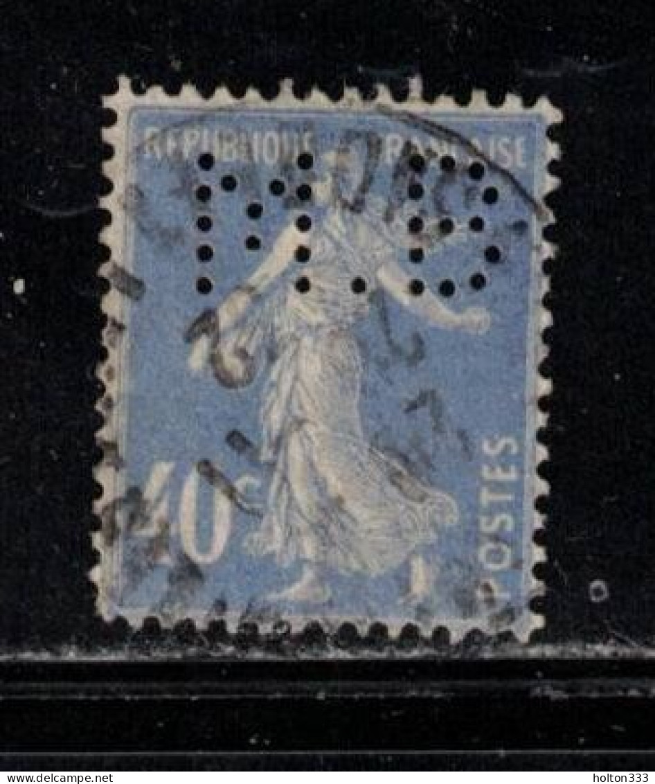 FRANCE Scott # 180 Used - With MB Perfin - Usados