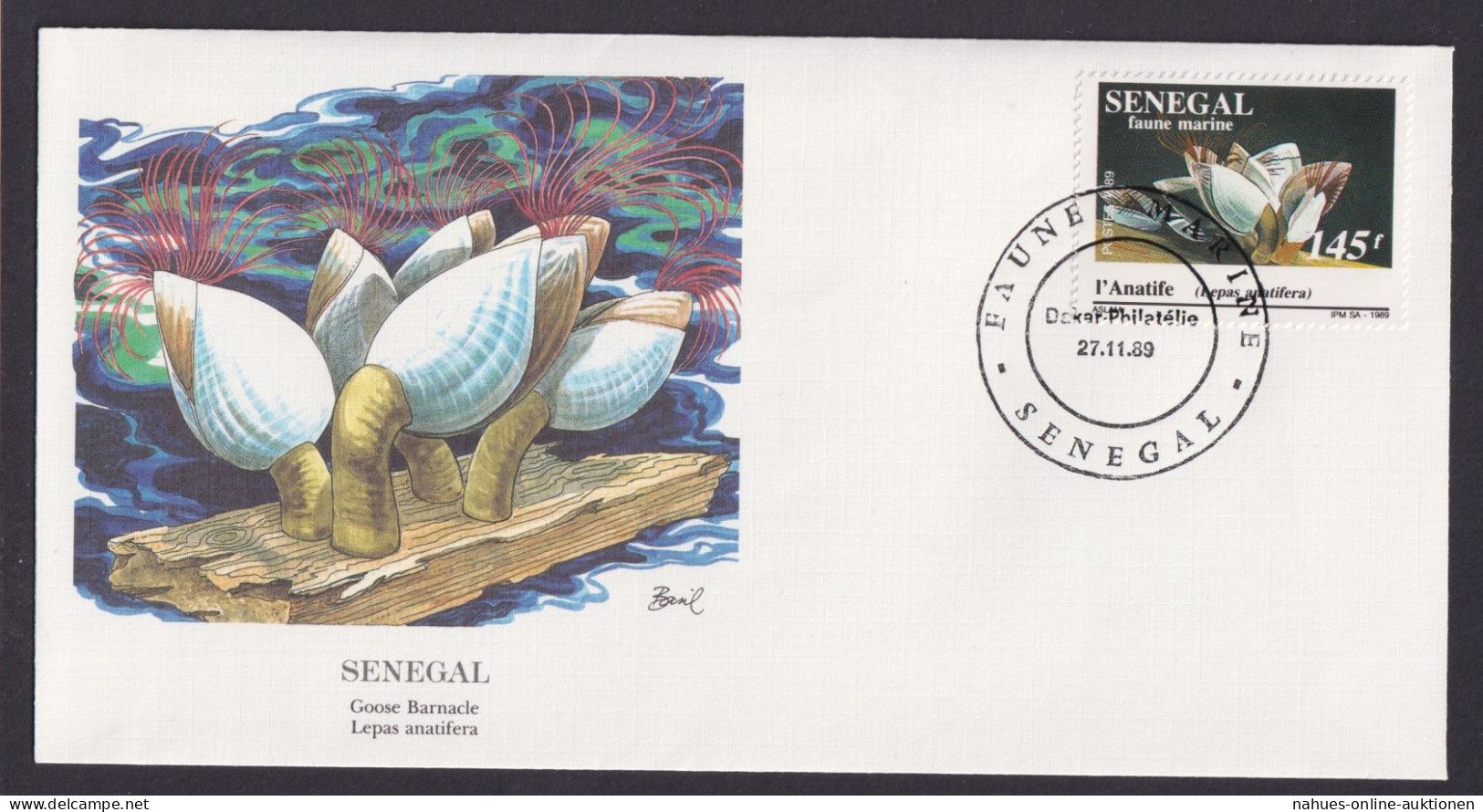 Senegal Westafrika Seepferd Schöner Künstler Brief - Unused Stamps