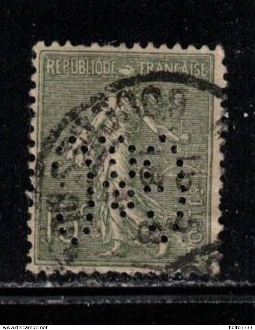 FRANCE Scott # 139 Used - With G&C Perfin - Oblitérés