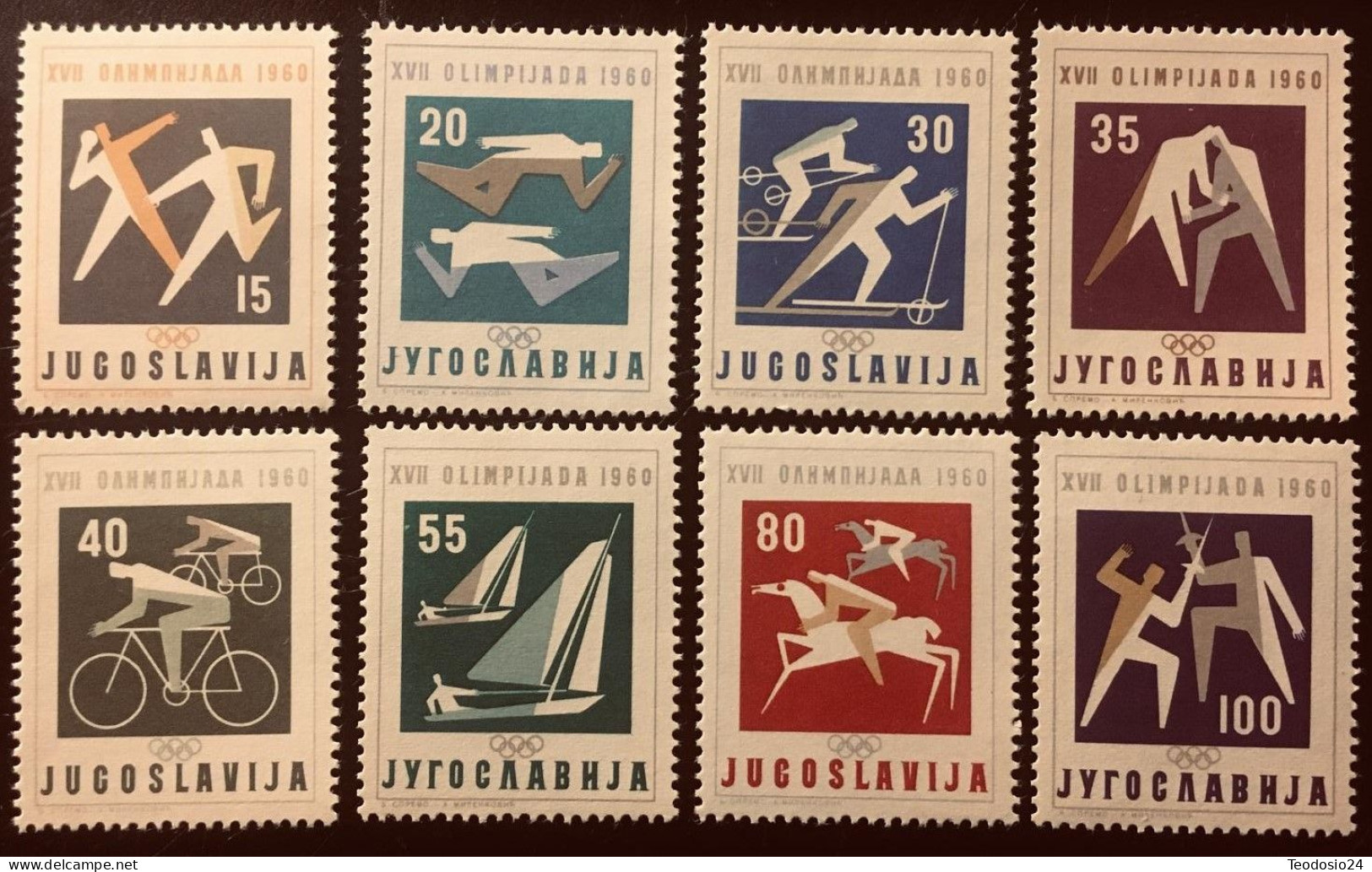 YUGOSLAVIA 1960 810 A 817 ** - Unused Stamps