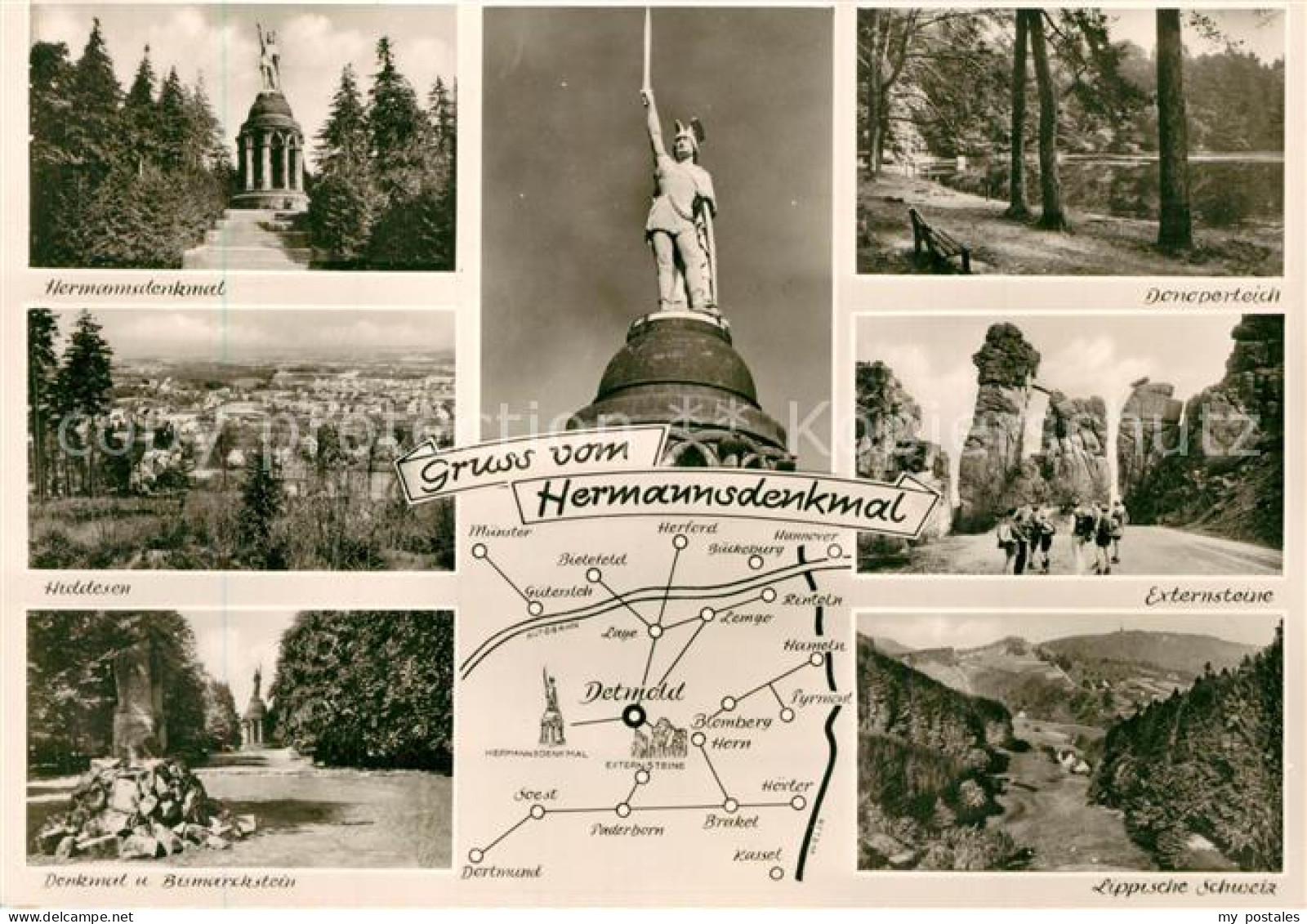 73335451 Detmold Hermannsdenkmal Teutoburger Wald Bismarckstein Lippische Schwei - Detmold