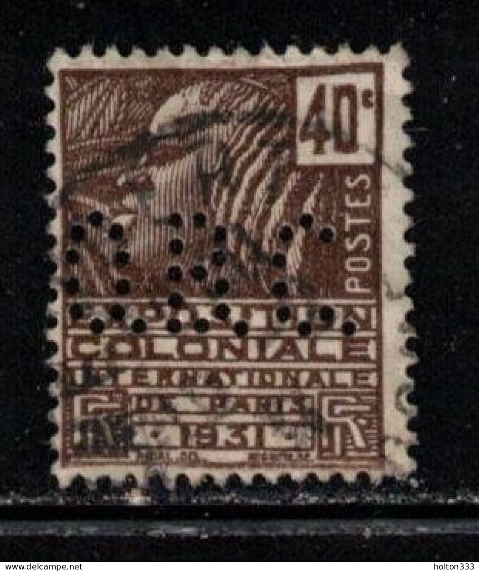 FRANCE Scott # 259 Used - With O.B.C. Perfin - Usati
