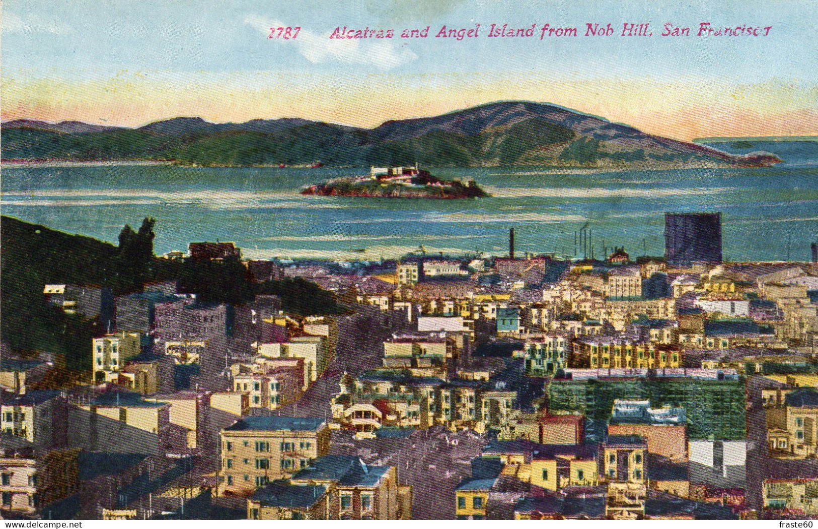 San Francisco - Alcatraz And Angel Island From Nob Hill - San Francisco