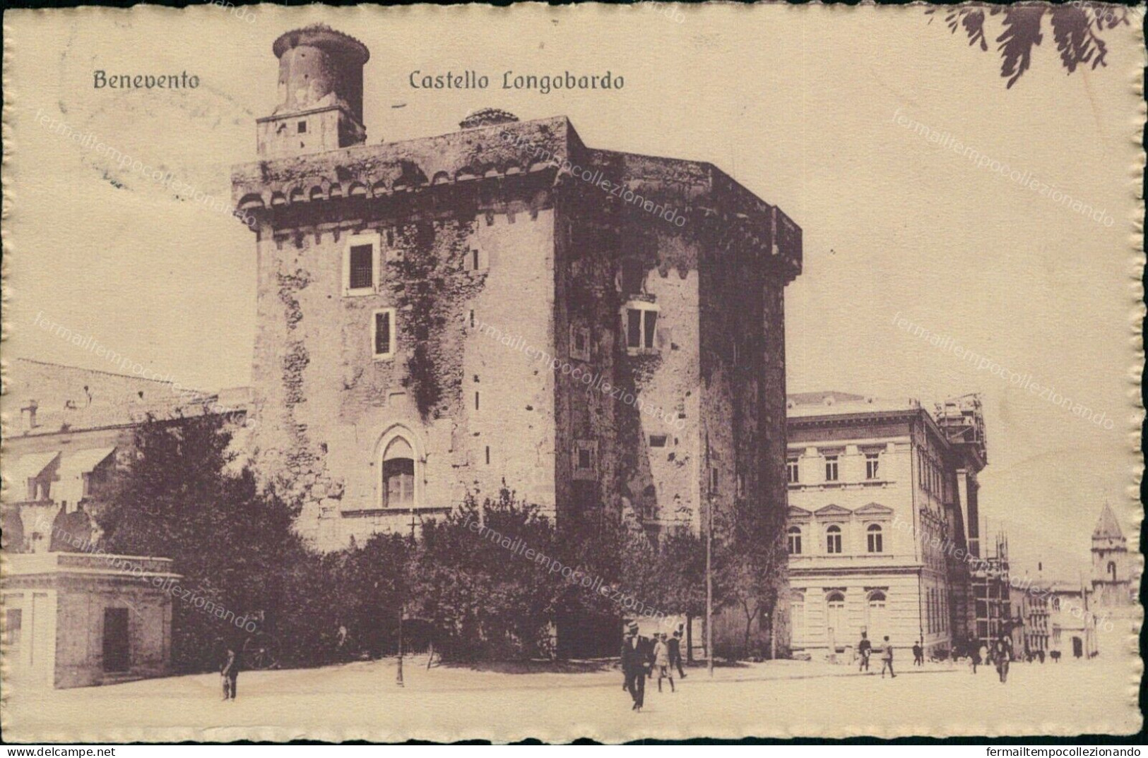 Cr172 Cartolina Benevento Citta' Castello Longobardo 1920 Campania - Benevento