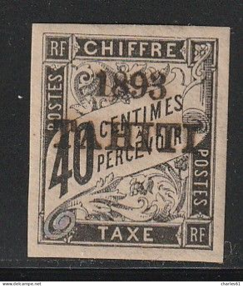TAHITI - TAXE N°23 * (1893) 40c Noir - Ungebraucht