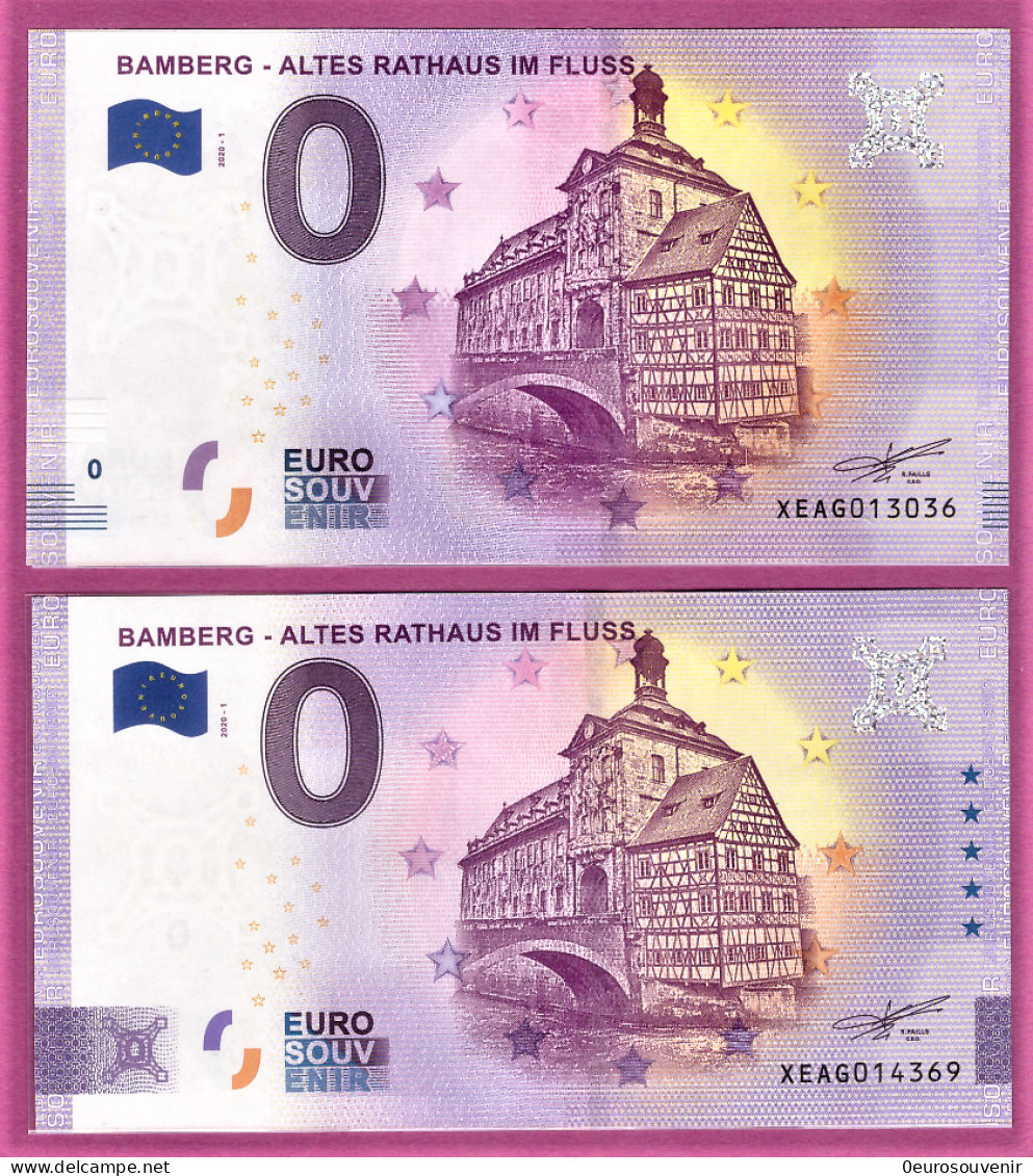 0-Euro XEAG 2020-1 BAMBERG - ALTES RATHAUS IM FLUSS  Set NORMAL+ANNIVERSARY - Pruebas Privadas