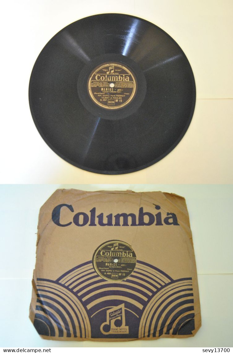 Raimu - Le Retour De M. Brun - La Leçon De Bistrot - Disques Columbia 78 Tours - 78 Rpm - Gramophone Records