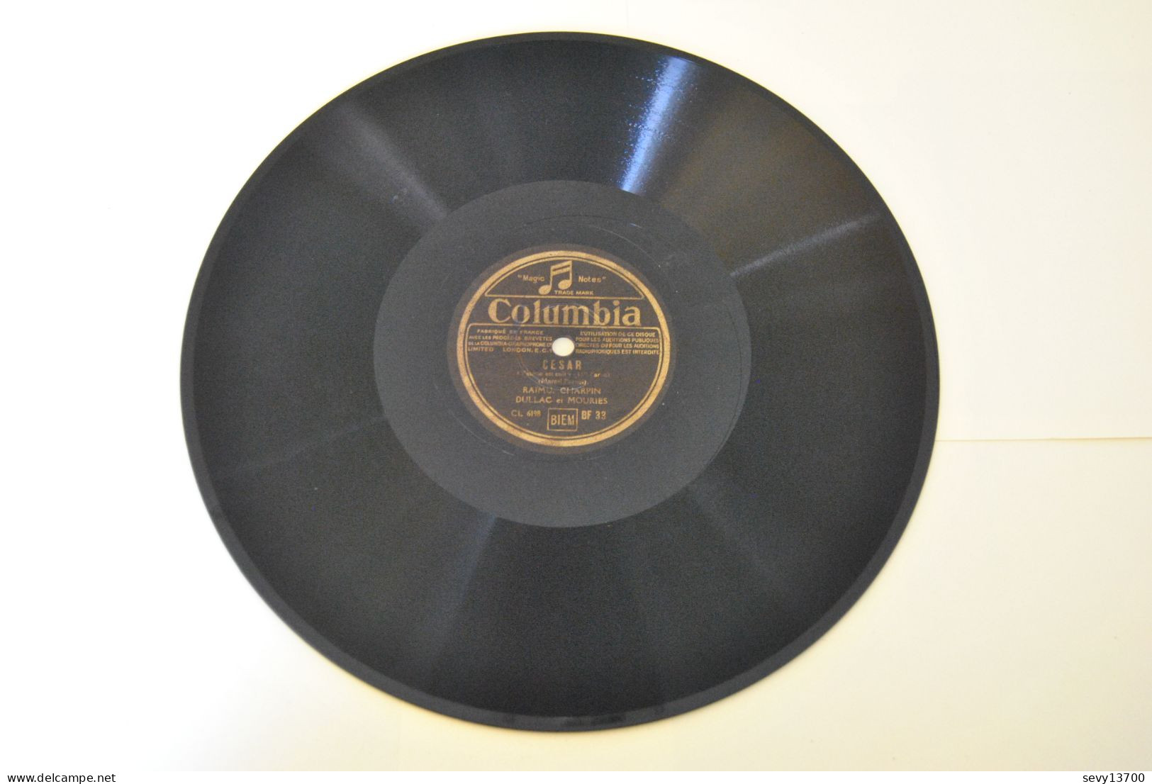 Raimu - César, Panisse Est Cuit, Partie 1 Et 2 - Disques Columbia 78 Tours - 78 Rpm - Gramophone Records