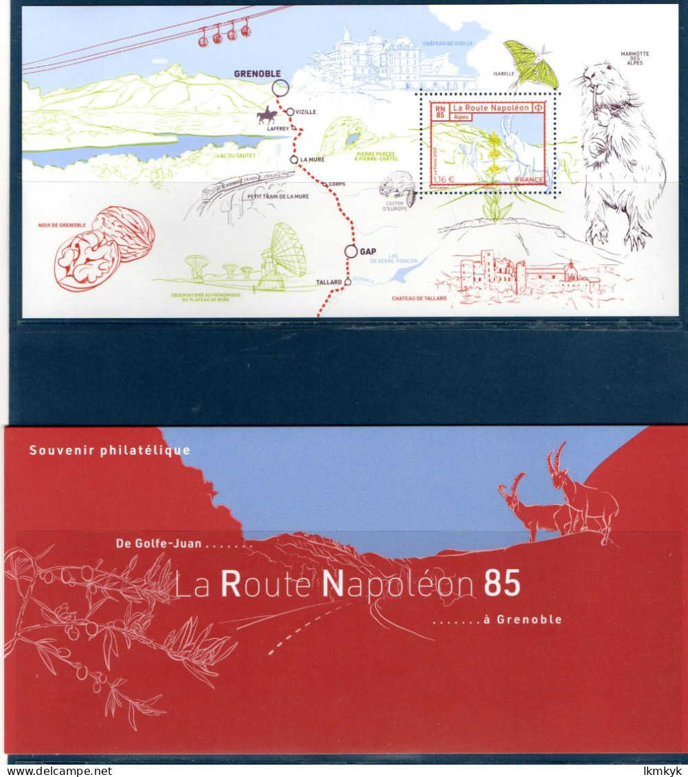 France 2023. Souvenir Philatélique La Route Napoléon RN 85.** - Souvenir Blocks & Sheetlets