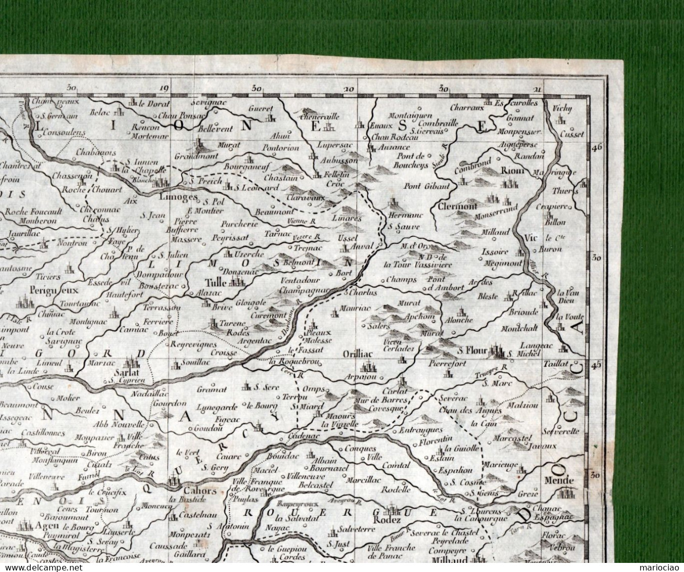 ST-FR GUYENNE & GASCOGNE Governo Di Guienna E Guascogna 1712~ Cm. 44,5 X 35 - Estampas & Grabados