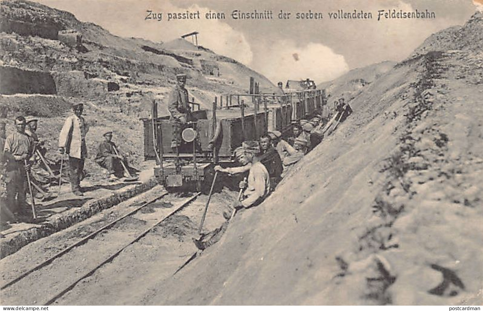 Lithuania - KLAIPĖDA Memel - Narrow Gauge Train Passes A Cut In The Newly Completed Field Railway - World War One - Publ - Lithuania