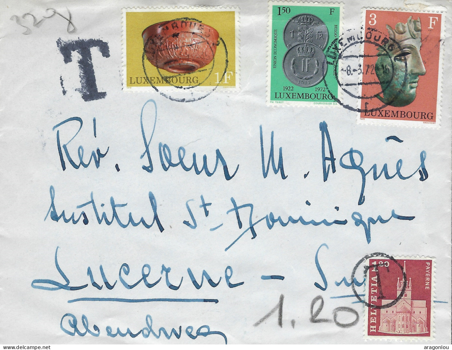 Luxembourg - Luxemburg - Lettre   TAXES   1972 - Segnatasse