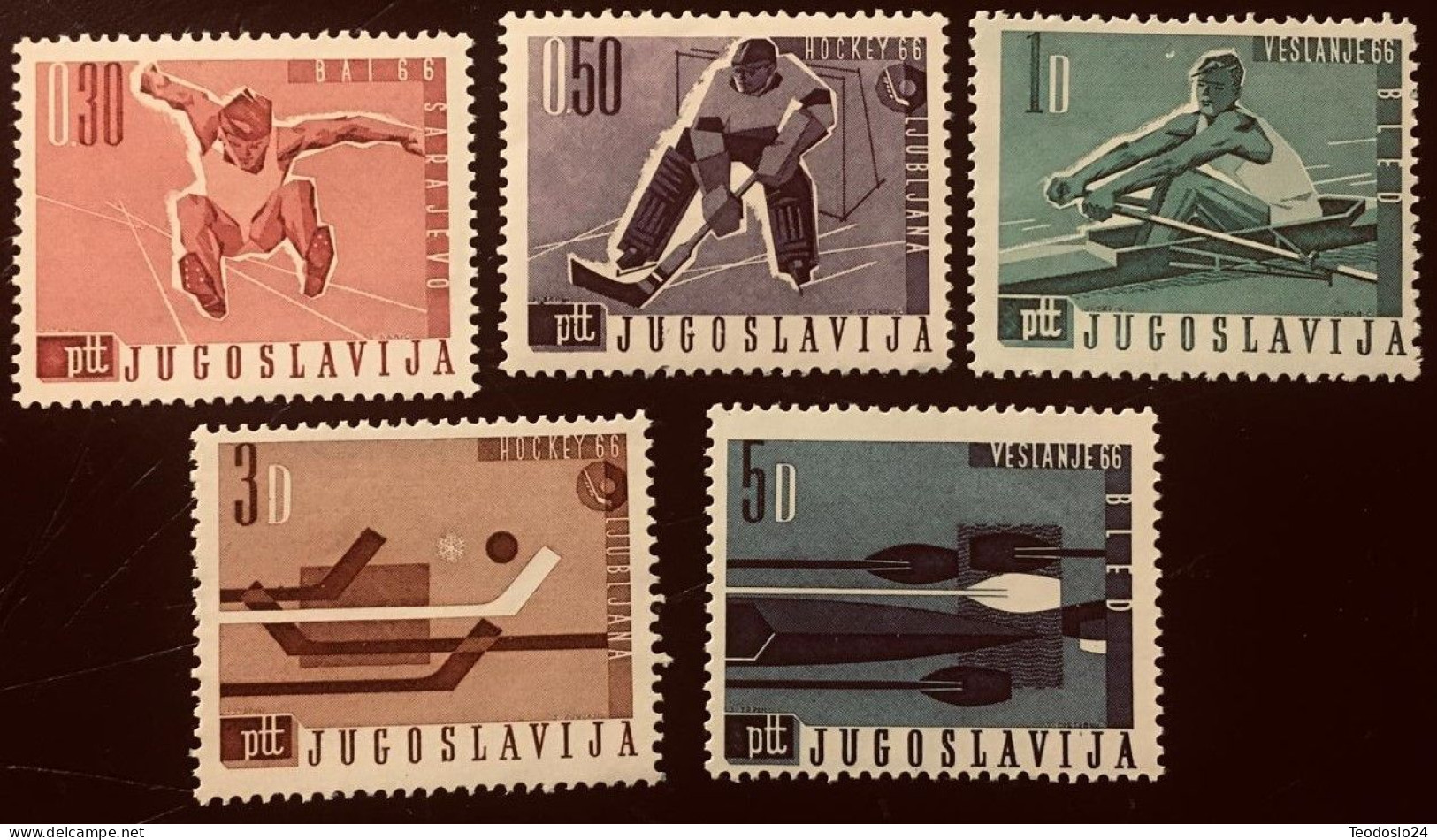 YUGOSLAVIA 1966 1037 A 1041 ** - Unused Stamps