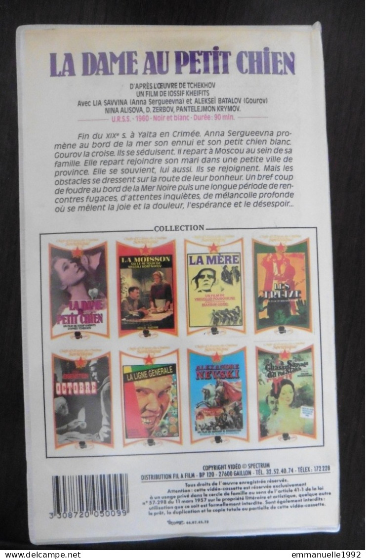 VHS La Dame Au Petit Chien D'après Tchekhov Cinéma Russe 1960 RARE ! - Drama