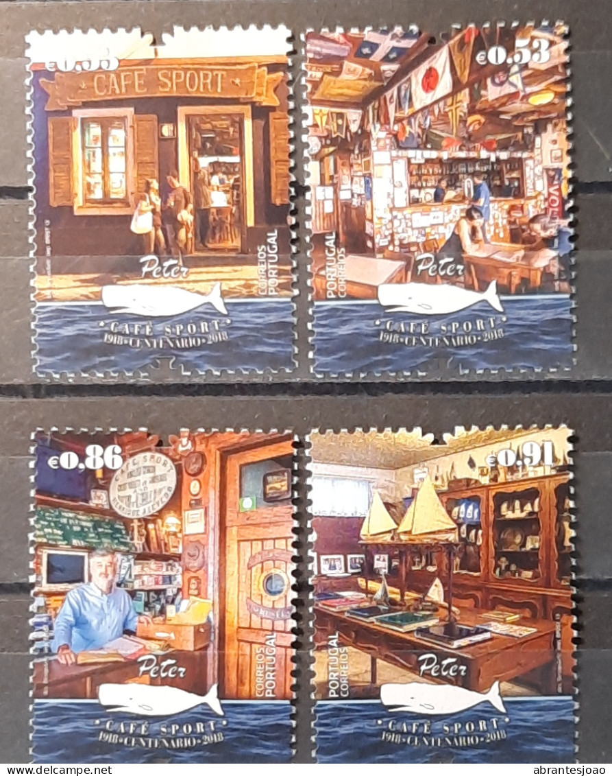 2018 - Portugal - MNH - Centenary Of Peter's Coffee Shop In Faial, Azores - 4 Stamps - Ungebraucht